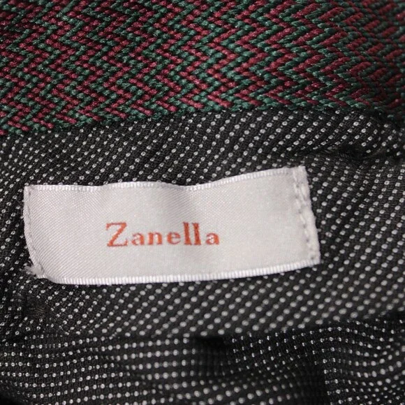 Zanella NWT Chinos / Casual Pants Size 36 US Parker In Solid Black Cotton Blend